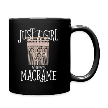 Makramee Nur ein Mädchen, das Makramee liebt - Tasse einfarbig - Schwarz - Rechts