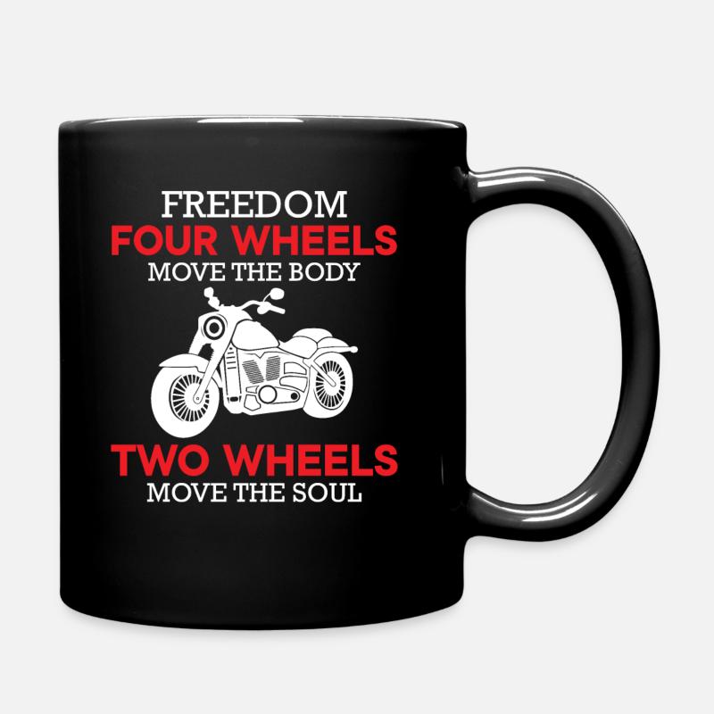 Motorcycle Saying - Two Wheels Move The Soul - Tasse einfarbig - Schwarz