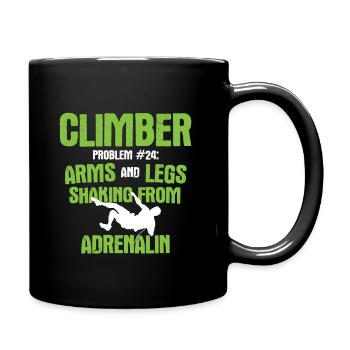 Klettern Bouldern - Tasse einfarbig - Schwarz - Rechts