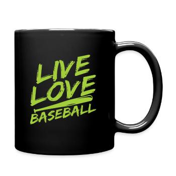 Baseball - Tasse einfarbig - Schwarz - Rechts