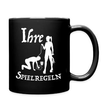 Herrin Hausherrin Domina - Tasse einfarbig - Schwarz - Rechts