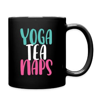 Yogalehrer Spruch Für Yogi Yoga - Tasse einfarbig - Schwarz - Rechts