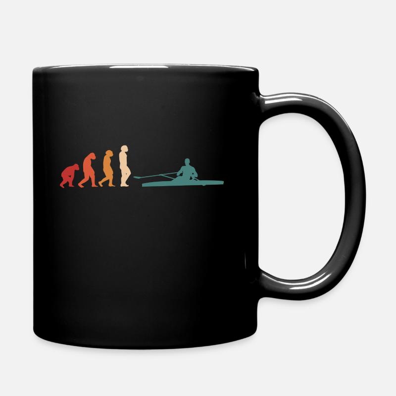 Rudern Evolution Ruderer Ruderboot Ruderverein - Tasse einfarbig - Schwarz