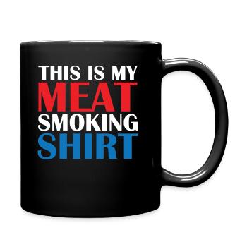 BBQ Smoker Saying - This Is My Meat Smoking - Full Colour Mug - black - Right