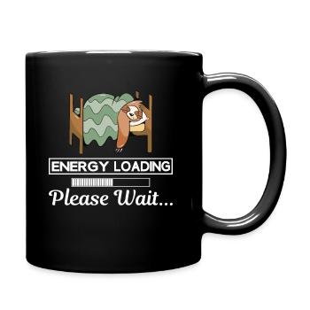 L’énergie de paresseux est chargée Paresseux - Mug uni - noir - Droite