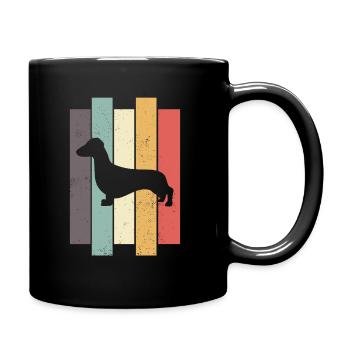 Dachshund Retro Teckel Dogs - Mug uni - noir - Droite