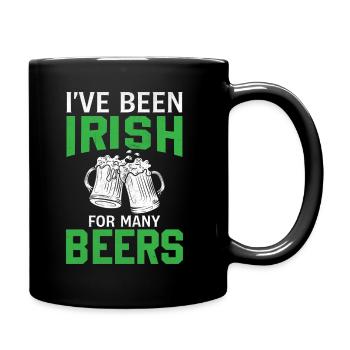 La Saint-Patrick dit que je suis irlandais depuis beaucoup - Mug uni - noir - Droite