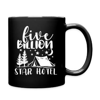 Camping Wohnmobil Van Vintage im Wohnwagen Caravan - Tasse einfarbig - Schwarz - Rechts