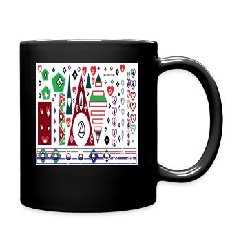 nice and unique beautifull geometric design.m.kh.a - Tasse einfarbig - Schwarz - Rechts