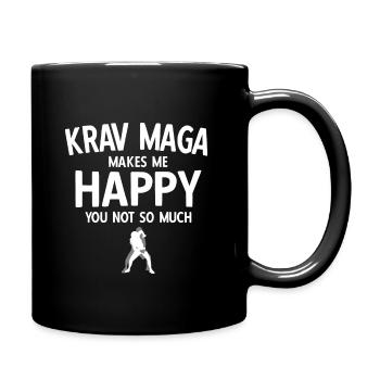 Israelischer Kampfsport Krav Maga - Tasse einfarbig - Schwarz - Rechts