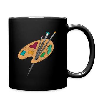 Maler Zeichner für Künstler - Tasse einfarbig - Schwarz - Rechts