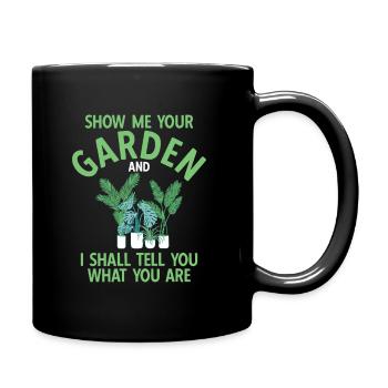Landschaftsgärtner Hobbygärtner Gärtner - Tasse einfarbig - Schwarz - Rechts