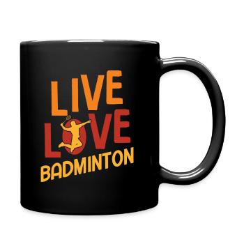 Badminton - Tasse einfarbig - Schwarz - Rechts