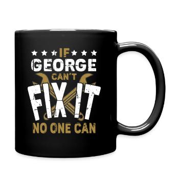 Name George Geschenk Spruch Geburtstag - Tasse einfarbig - Schwarz - Rechts
