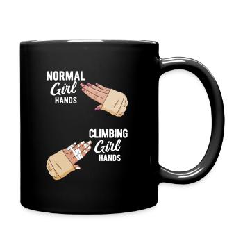 Klettern Bouldern - Tasse einfarbig - Schwarz - Rechts