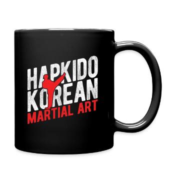Koreanischer Kampfsport Hapkido - Tasse einfarbig - Schwarz - Rechts