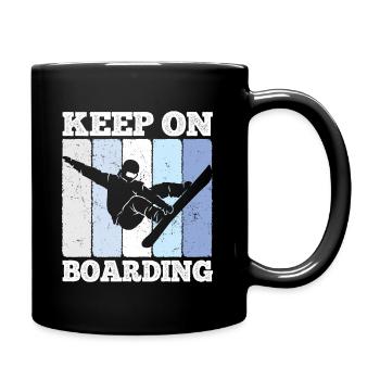 Snowboard Spruch für Snowboarder - Tasse einfarbig - Schwarz - Rechts
