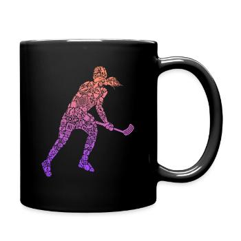 Floorball Player Floorballer Women Floorball - Full Colour Mug - black - Right