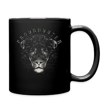 Réaliste Lion’s Head Fier chasseur de la savane - Mug uni - noir - Droite