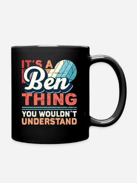 Name Ben Geschenk Geburtstag Namenstag - Tasse einfarbig - Schwarz