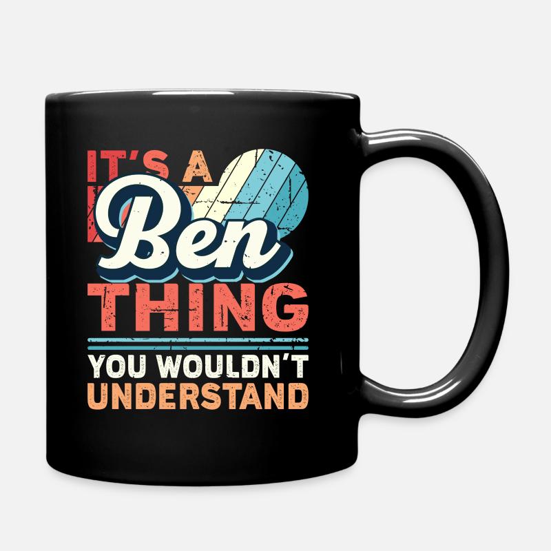 Name Ben Geschenk Geburtstag Namenstag - Tasse einfarbig - Schwarz