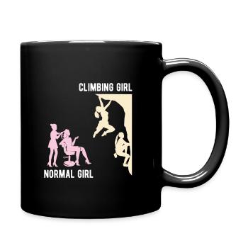 Klettern Bouldern - Tasse einfarbig - Schwarz - Rechts