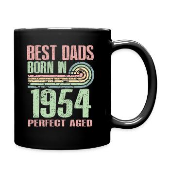 Die Besten Väter Sind 1954 Geboren, 69 Jahre Alt, - Tasse einfarbig - Schwarz - Rechts