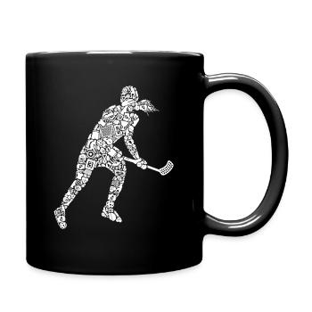 Floorball Symbols Floorballer Girls Floorball - Full Colour Mug - black - Right