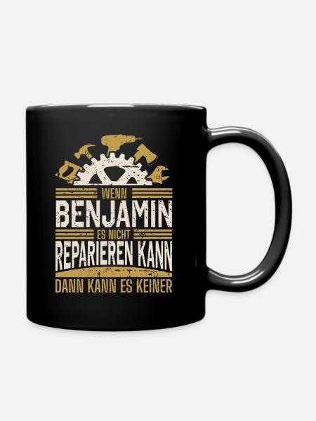 Benjamin Name Geschenk Geburtstag - Tasse einfarbig - Schwarz