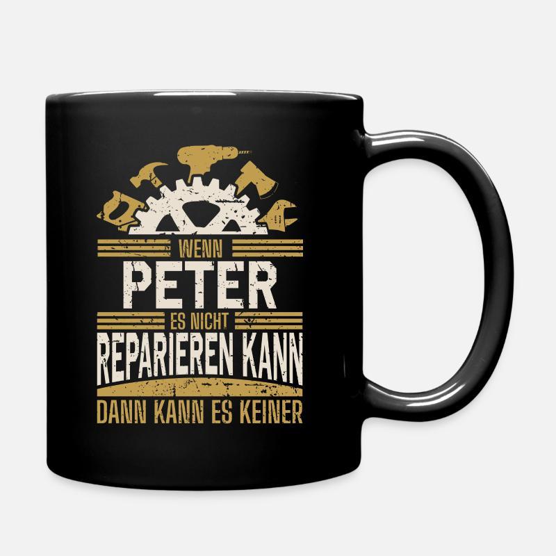Peter Name Geschenk Geburtstag - Tasse einfarbig - Schwarz