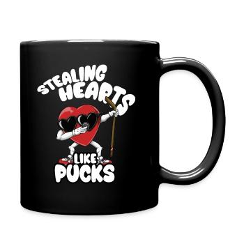 Dabbing Heart Crusher Funny Gentlemen Children Boys - Full Colour Mug - black - Right