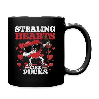 Dabbing Heart Crusher Funny Gentlemen Children Boys - Full Colour Mug - black - Right