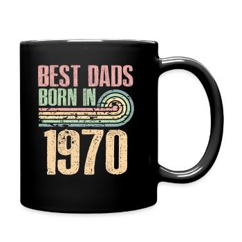 Die Besten Väter Sind 1970 Geboren, 53 Jahre Alt, - Tasse einfarbig - Schwarz - Rechts