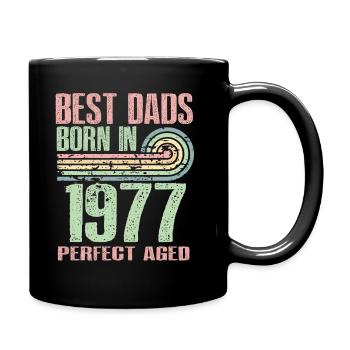Les meilleurs pères sont nés en 1977, à l’âge de 46 ans, - Mug uni - noir - Droite