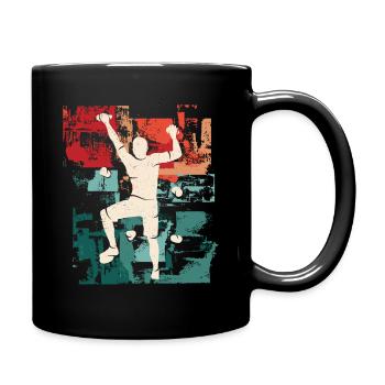 Klettern Vintage Bouldern Kletterer Climbing - Tasse einfarbig - Schwarz - Rechts