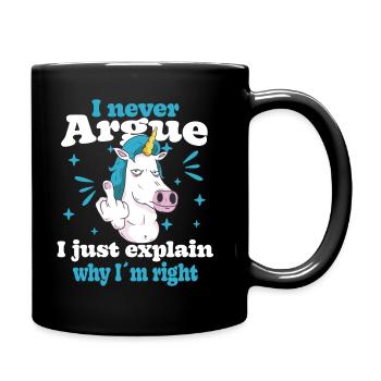 I'm not arguing, I'm just explaining why - Full Colour Mug - black - Right