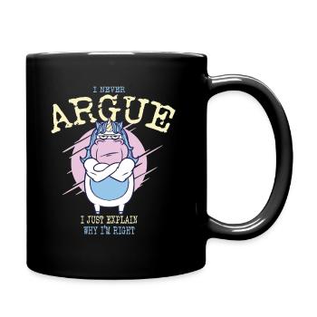I'm not arguing, I'm just explaining why - Full Colour Mug - black - Right