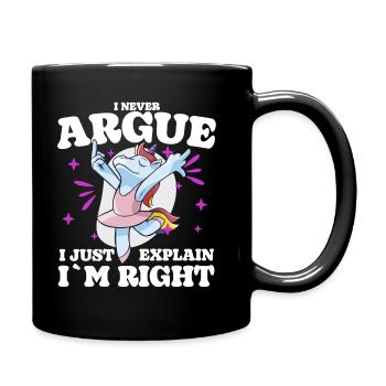 I'm not arguing, I'm just explaining why - Full Colour Mug - black - Right