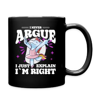 I'm not arguing, I'm just explaining why - Full Colour Mug - black - Right