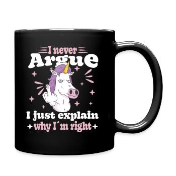 I'm not arguing, I'm just explaining why - Full Colour Mug - black - Right