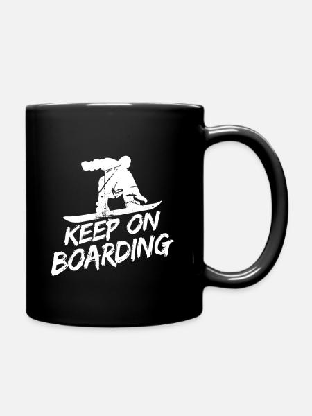 Snowboard Spruch für Snowboarder - Tasse einfarbig - Schwarz