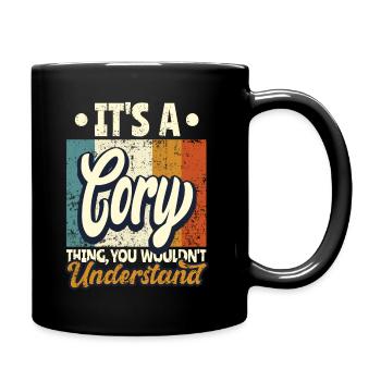 Name Cory Gift Birthday Quote - Full Colour Mug - black - Right