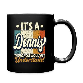 Nom Dennis Cadeau Anniversaire Dire - Mug uni - noir - Droite