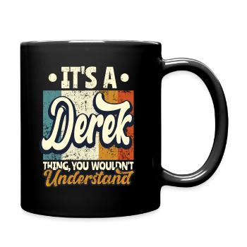 Nom Derek Cadeau Anniversaire Dire - Mug uni - noir - Droite