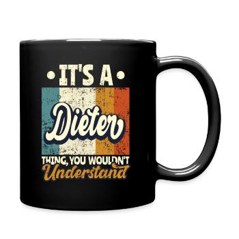 Nom Dieter Cadeau Anniversaire Dire - Mug uni - noir - Droite