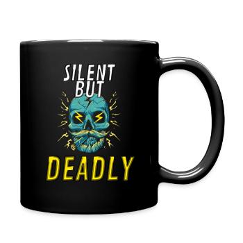 Silent But Deadly Elektroauto Spruch - Tasse einfarbig - Schwarz - Rechts