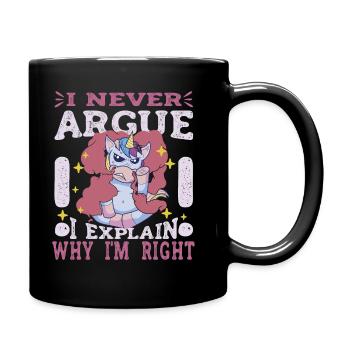 I'm not arguing, I'm just explaining why - Full Colour Mug - black - Right