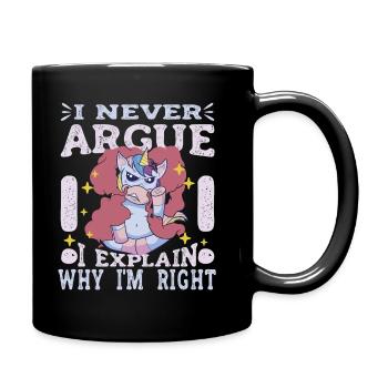 I'm not arguing, I'm just explaining why - Full Colour Mug - black - Right