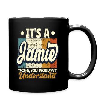 Name Jamie Gift Birthday Quote - Full Colour Mug - black - Right