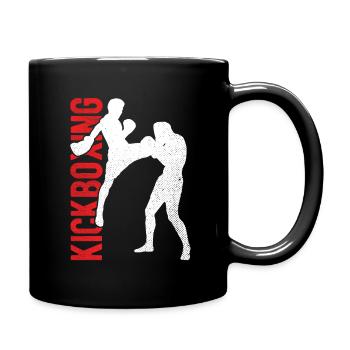 Kickboxing - Tasse einfarbig - Schwarz - Rechts